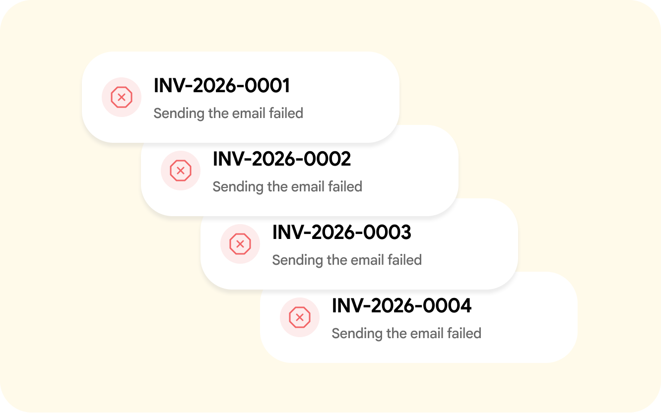 Sending failure notification